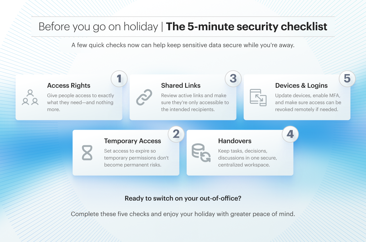 The 5-minute security checklist before you go on holiday