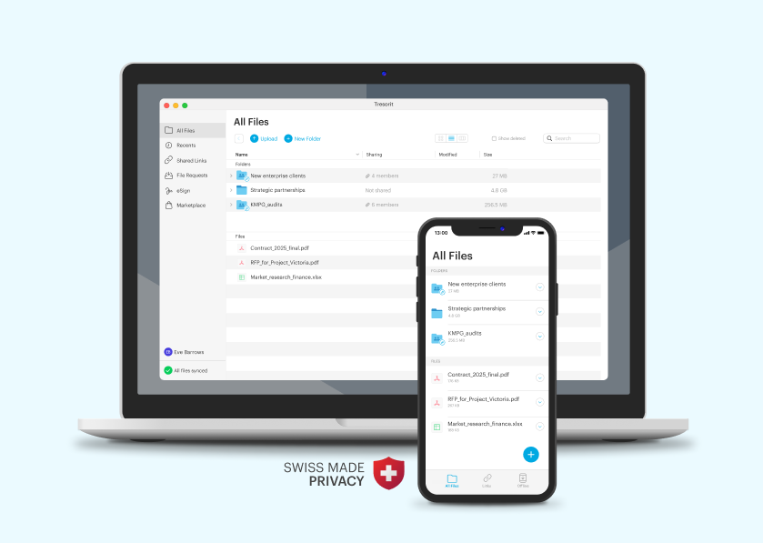 Screenshot SecureCloud Tresorit 